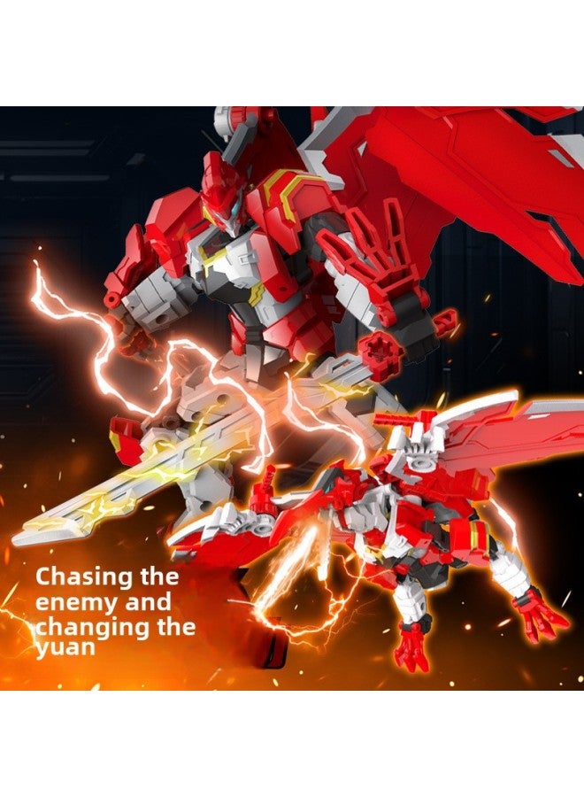 Haolong Warlord Deformation Robot Diamond Model Hand-made Mecha Jurassic Dinosaur Children Boy Toy Wholesale-Color:【6106-1 Luxury Car God Of War】 Night Wind Blue - Image 5
