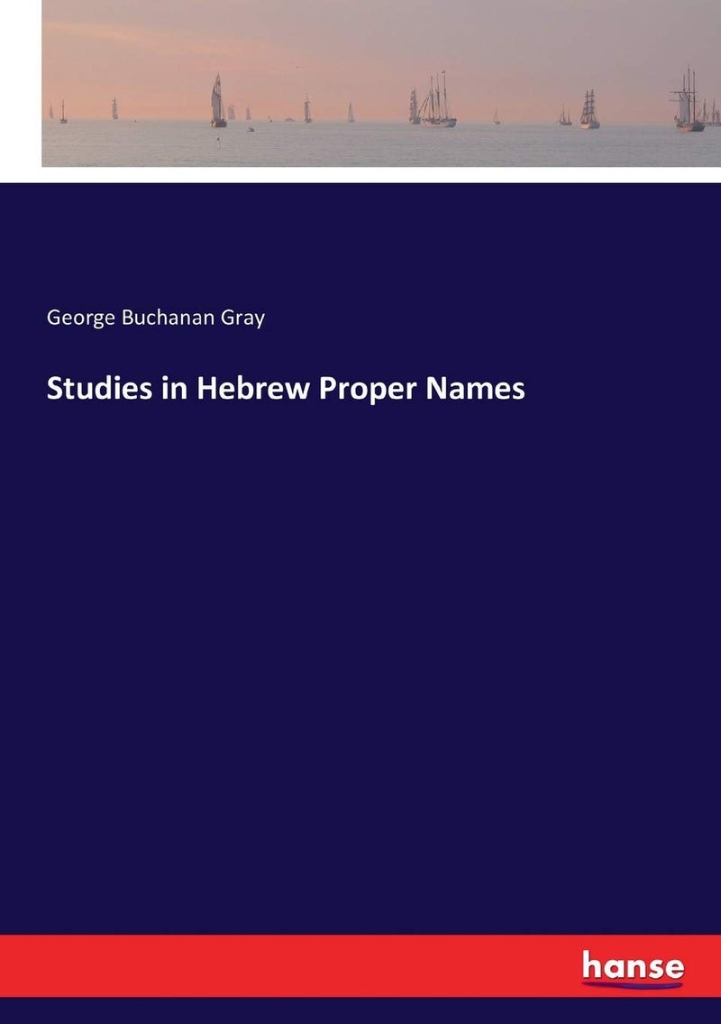 Studies in Hebrew Proper Names - Image 1