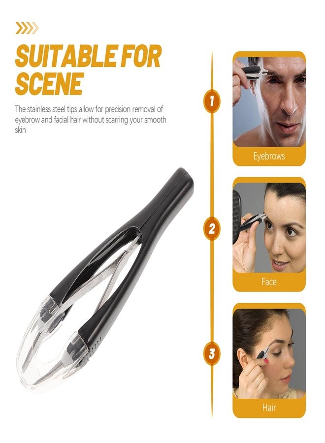 Lurrose Automatic Elastic Eyebrow Tweezer Retractable Tweezer for Eyebrow Removal (Color Random) - Image 4