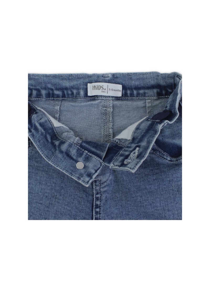 Ourkids Unisex Baby Cotton Denim Pants – Light Blue - Image 3
