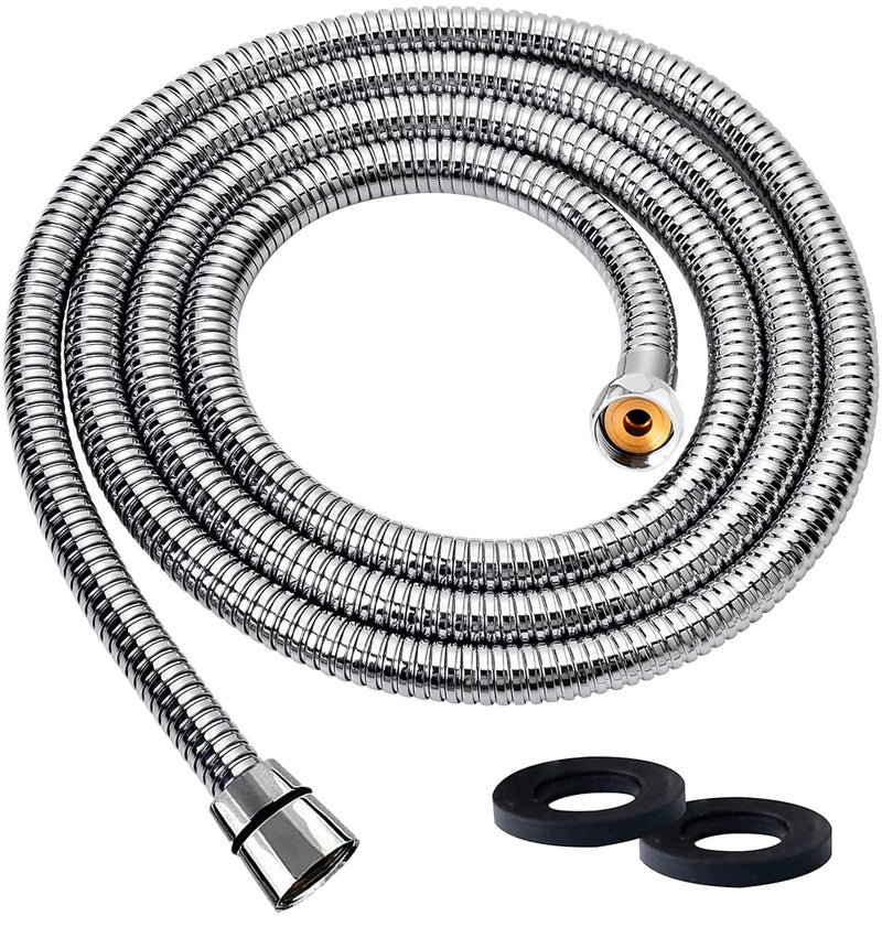 Spiraalz Stainless Steel Shower Hose 1.75m - Premium Quality, Rustproof, Leakproof, Anti-Kink, Universal Fitting, Silver - Image 1