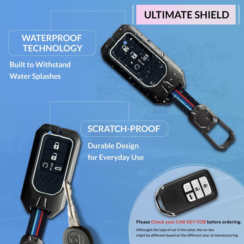 NEODRIFT 'KeyShield' Car Key Cover for Suitable for Honda Elevate (Shape 2, 04 Buttons) (Durable, Stylish, and 360° Protection) - Image 3