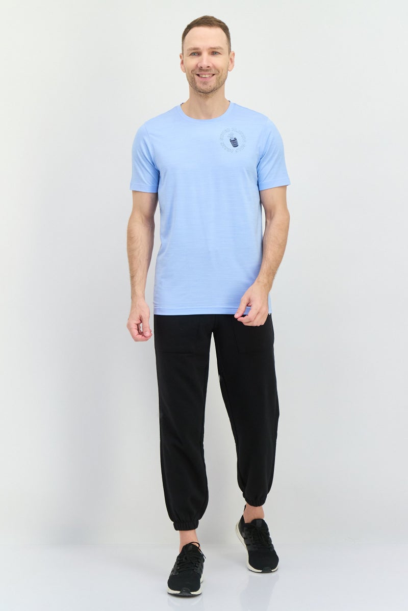 PUMA Men Sportswear Fit Short Sleeves Golf T-Shirt, Pale Blue - Image 4