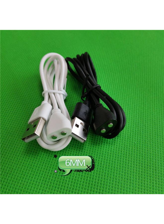 Adults Magnetic Charging Cable 4-13MM Center Distance Airplane Cup Sexual Products USB Charging Cable Digital Power Line-Color:Center Distance 6MM Black 0.8 Meters  - Image 1
