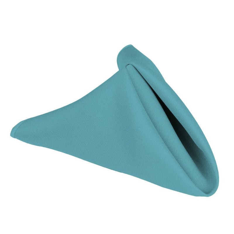 LinenTablecloth 17Inch Polyester Napkins 1Dozen Turquoise