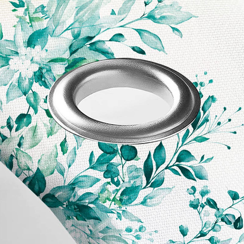 Tititex Teal Eucalyptus Shower Curtain, Watercolor Turquoise Leaves on The Top Plant with Floral Bathroom Decoration Shower Curtain Sets 72x72 Inch with Hooks - Image 5