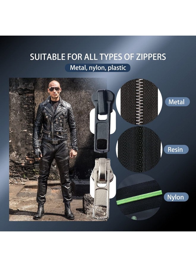 YAFIYGI 12PCS YAFIYGI Zipper Replacement Repair Include Zipper Pull Fix Zipper Repair Kit for Repairing Coats,Jackets, Backpack，Metal Plastic and Nylon Coil Zippers. - Image 2