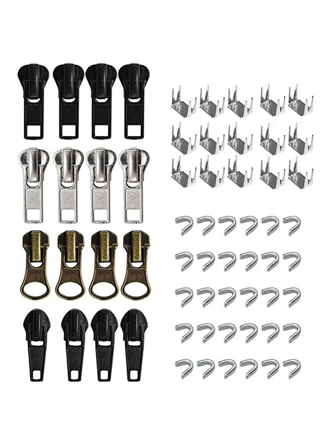 YAFIYGI 12PCS YAFIYGI Zipper Replacement Repair Include Zipper Pull Fix Zipper Repair Kit for Repairing Coats,Jackets, Backpack，Metal Plastic and Nylon Coil Zippers. - Image 1