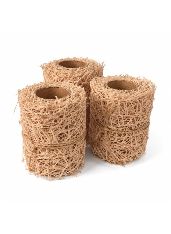 Premium Mesh Fabric Decoration Ribbon (274 * 6.35 cm)- Net Weave Design for Gift Wrapping, Flower Bouquets & DIY Crafts - Elegant Decorative Ribbon for Parties & Home Decor, 3 Pcs - Image 1