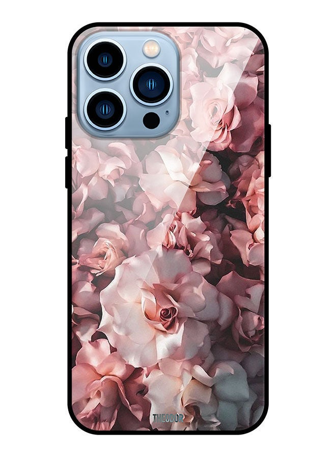 Theodor Protective Tempered Glass Case Cover For Apple iPhone 13 Pro Flowers - Image 1