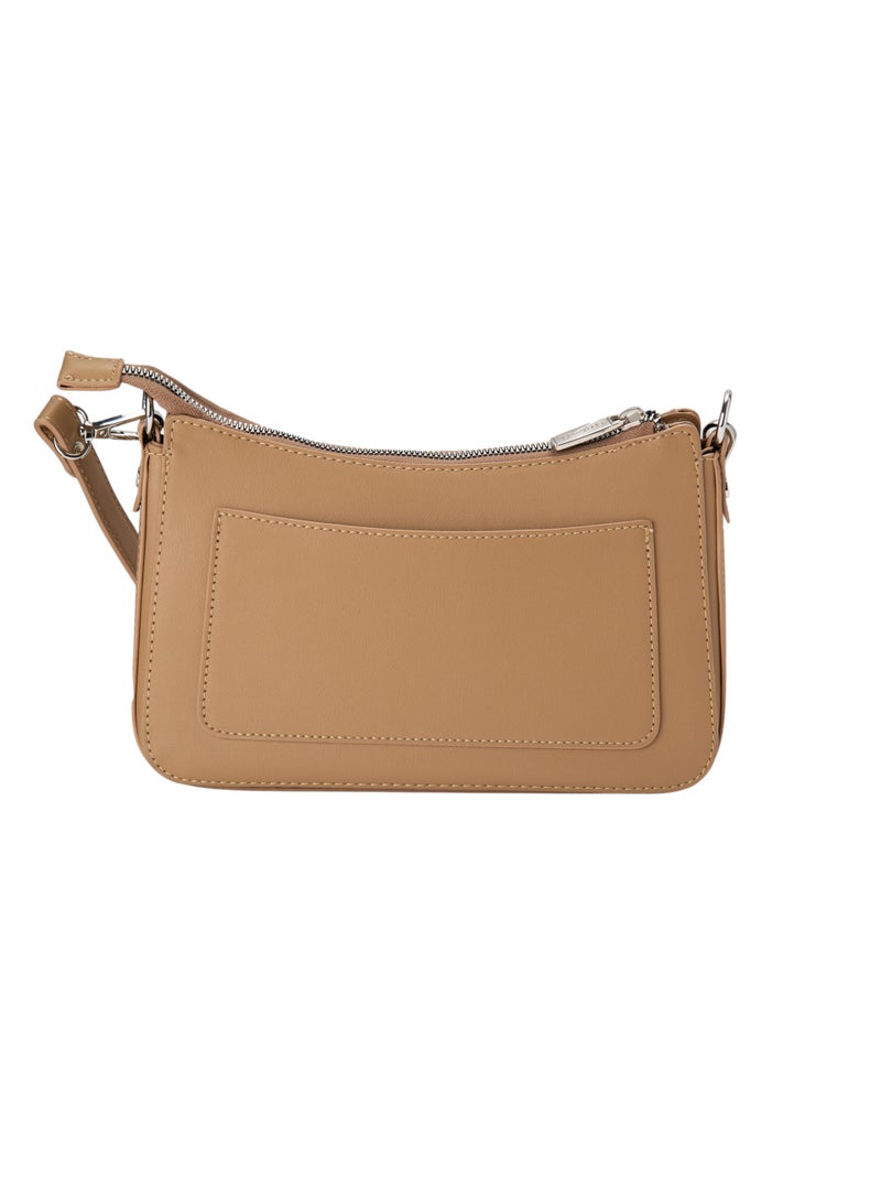 Bata Textured Sling Bag Beige - Image 2