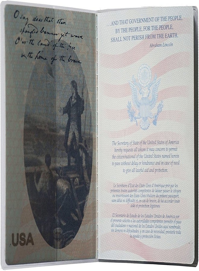 Marshal Set of 2 Heavy Duty Clear Vinyl Plastic Passport Cover Holder Travel MADE IN USA - Image 3