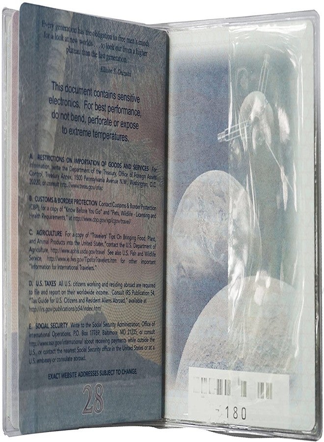 Marshal Set of 2 Heavy Duty Clear Vinyl Plastic Passport Cover Holder Travel MADE IN USA - Image 4