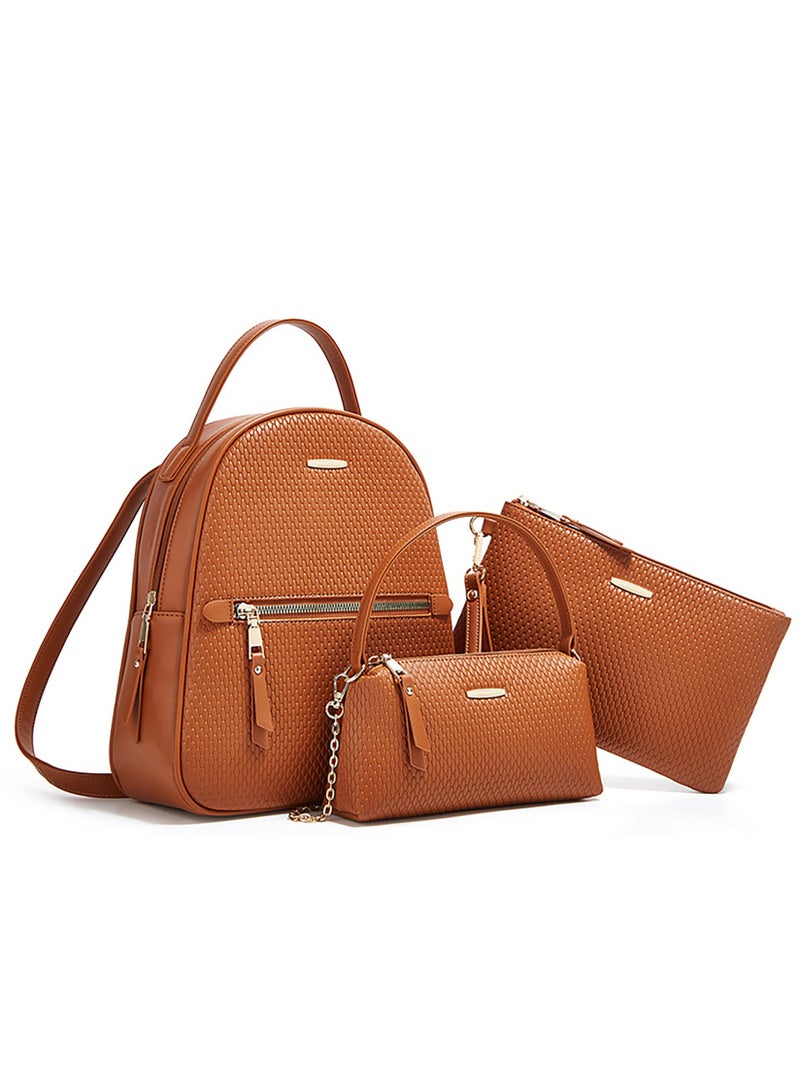 Women Fashion Backpack Handbags Wallet Tote Bag Shoulder Bag Satchel Purse Top Handle Set - Image 1