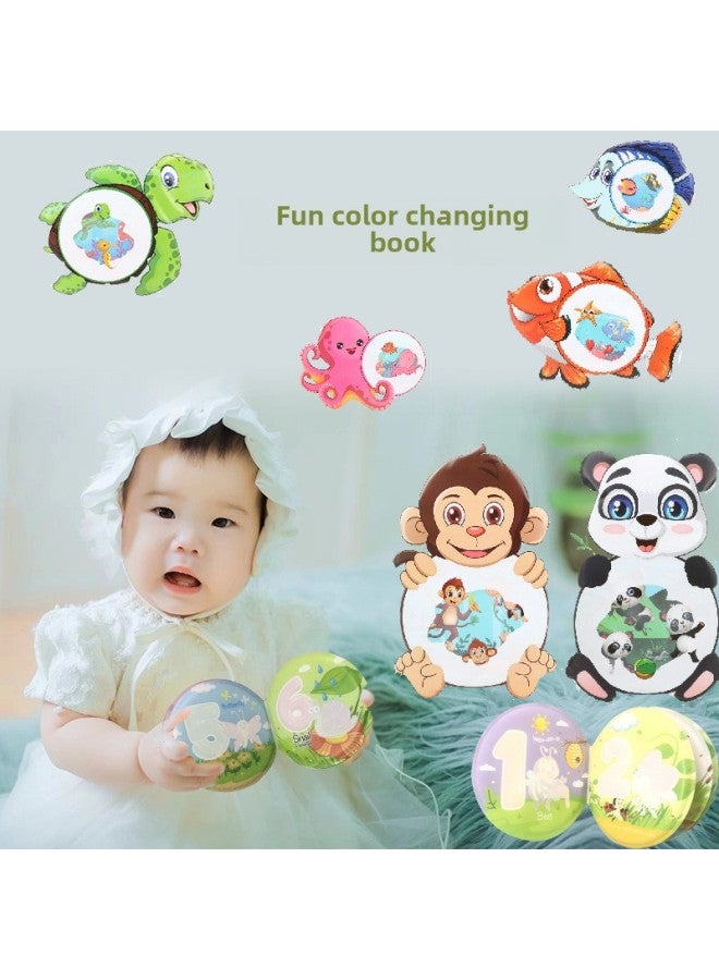 Children's EVA Color Changing Cloth Book Baby Summer Water Play Toy Color Educational Early Education Color Changing Bath Book-Color:Monkey-Large  - Image 2