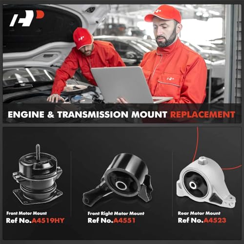 A-Premium 3PCS Front Rear Engine Motor Mount Set Compatible with Honda Pilot 2005-2008 & Acura MDX 2003-2006, V6 3.5L Sport Utility, Replace# 50820S3VA91, 50810S3VA01 - Image 2