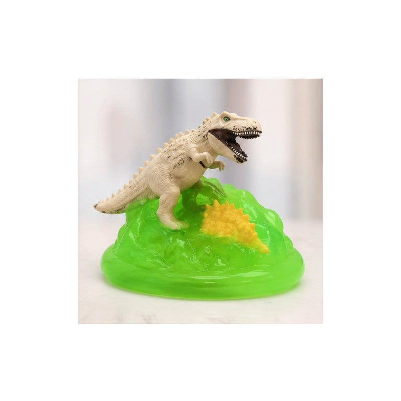Dinosaur World Slime Toy Set with T-Rex Figure, Green - Image 2