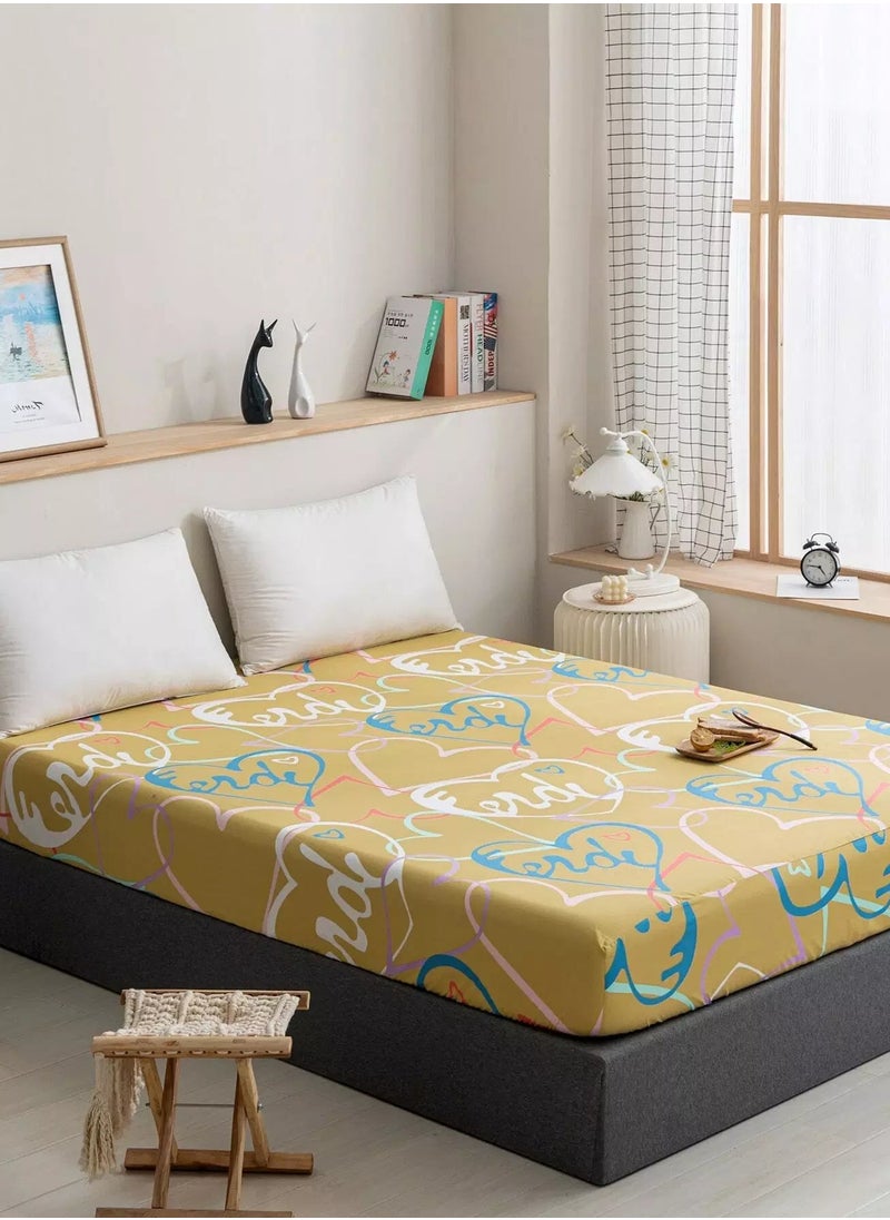 Generic Heart Print Fitted Sheet  - Image 3