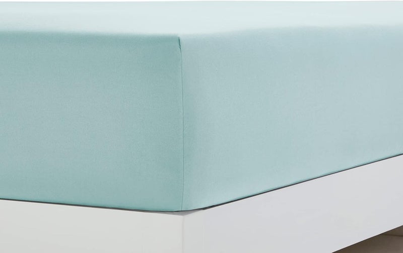 Clara Clark Bed Sheets, Premier 1800 Series 4 Piece Bed Sheet Set, Deep Pocket, Wrinkle, Fade, Stain Resistant, Luxury Soft Bedding Sheets & Pillowcases, Split King, Light Blue Aqua - Image 3