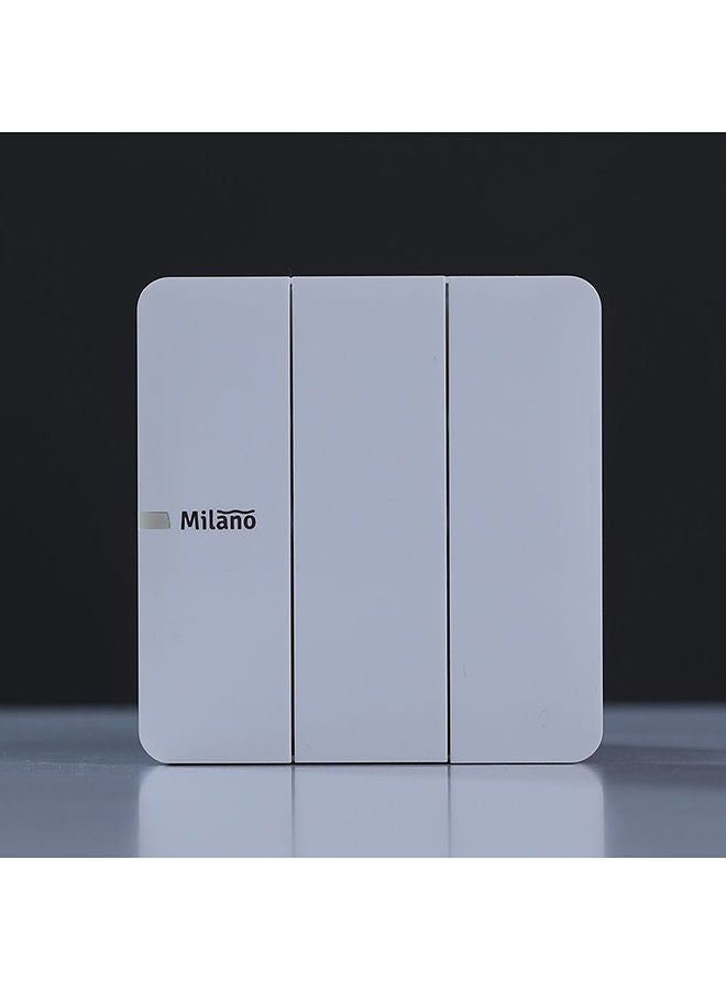 DANUBE HOME Danube Home - Milano 10A 3 Gang 1 Way Switch Wh Ps - Image 1