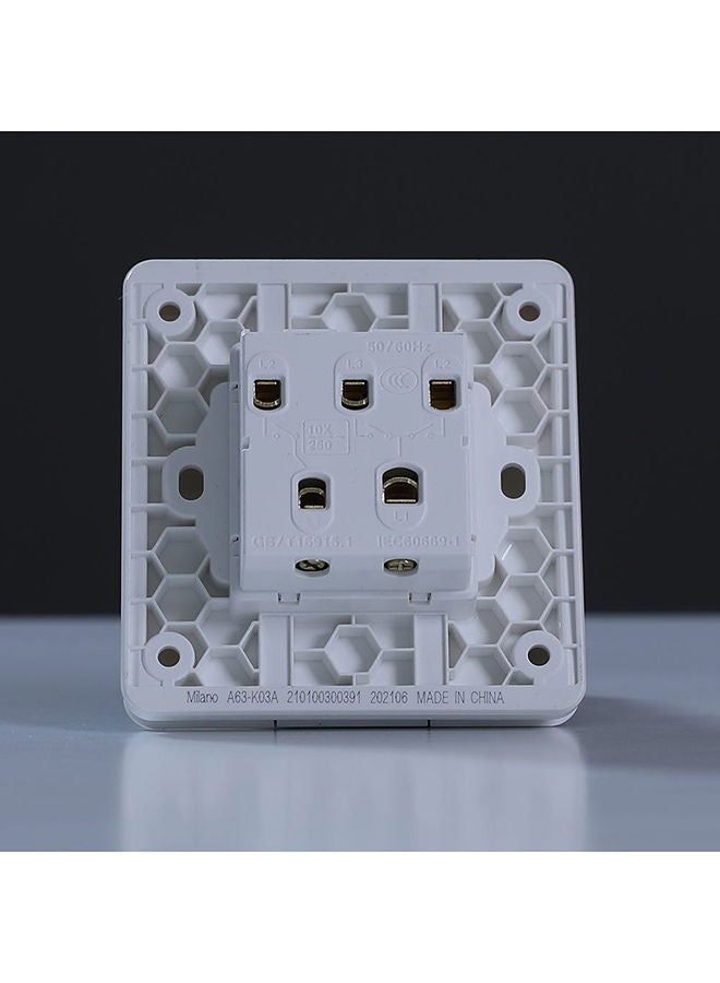 DANUBE HOME Danube Home - Milano 10A 3 Gang 1 Way Switch Wh Ps - Image 3