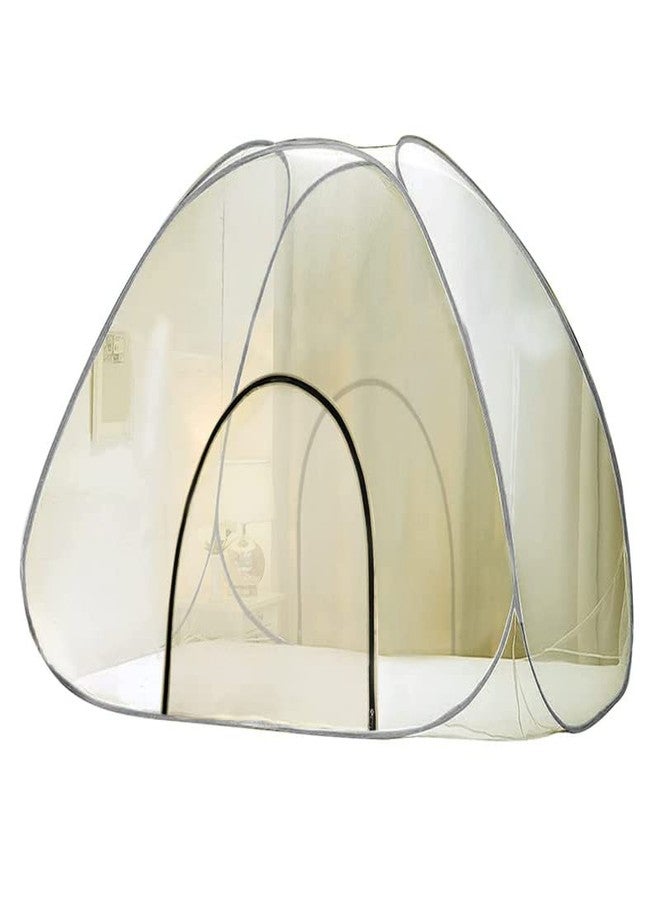 AmazingHind King Size Mosquito Net for Double Bed - Heavy 40 GSM, Foldable with Base Cloth (Assorted) - Image 1