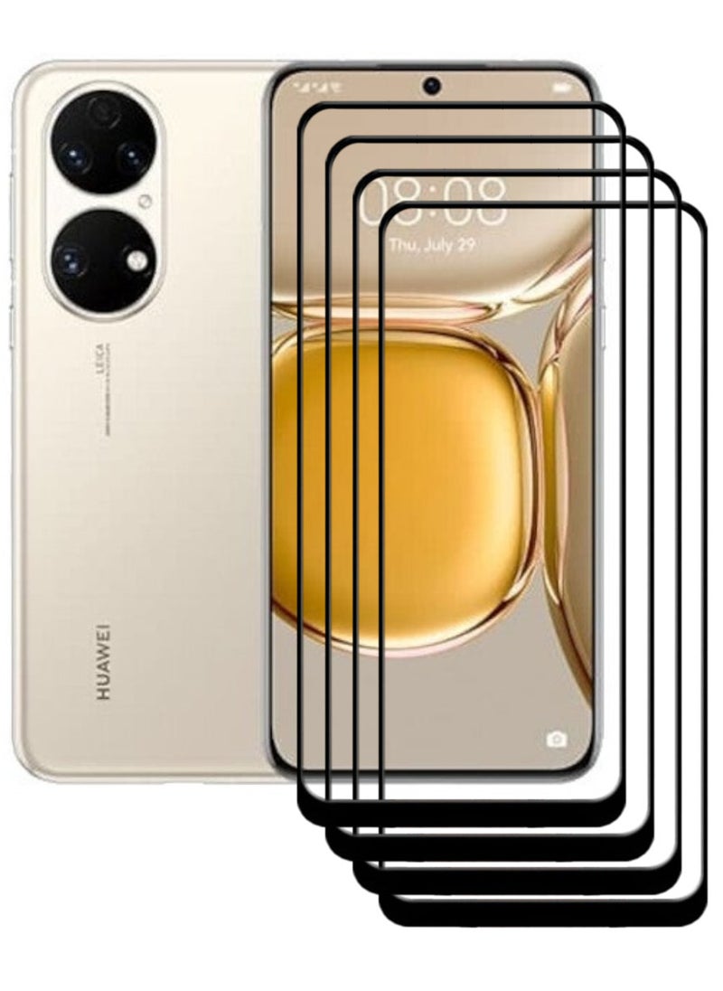 ACLIX 4 Pieces Antistatic ESD Dustproof Premium Quality High Definition Tempered Glass Screen Protector Designed For Huawei P50 - Image 1