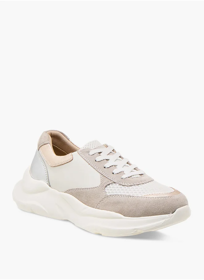 بابريكا Colourblock Sneakers with Lace-Up Closure