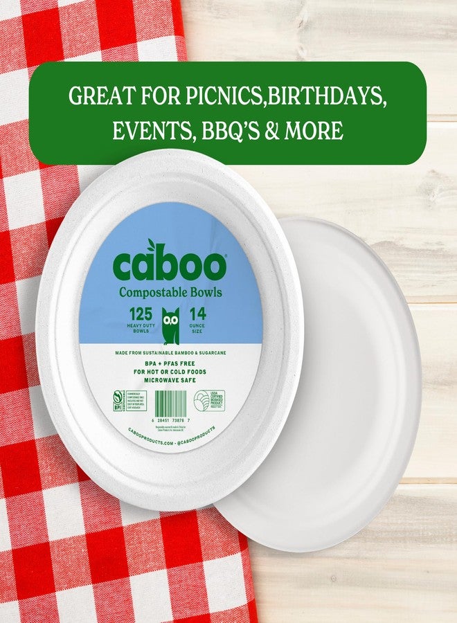 Caboo Disposable Bamboo Paper Bowls, 125 Pack of 14 Ounce Sturdy Biodegradable Bowls, Compostable Bowl, Microwave Safe Party Bowl, Eco Friendly Alternative to Plastic - Image 5