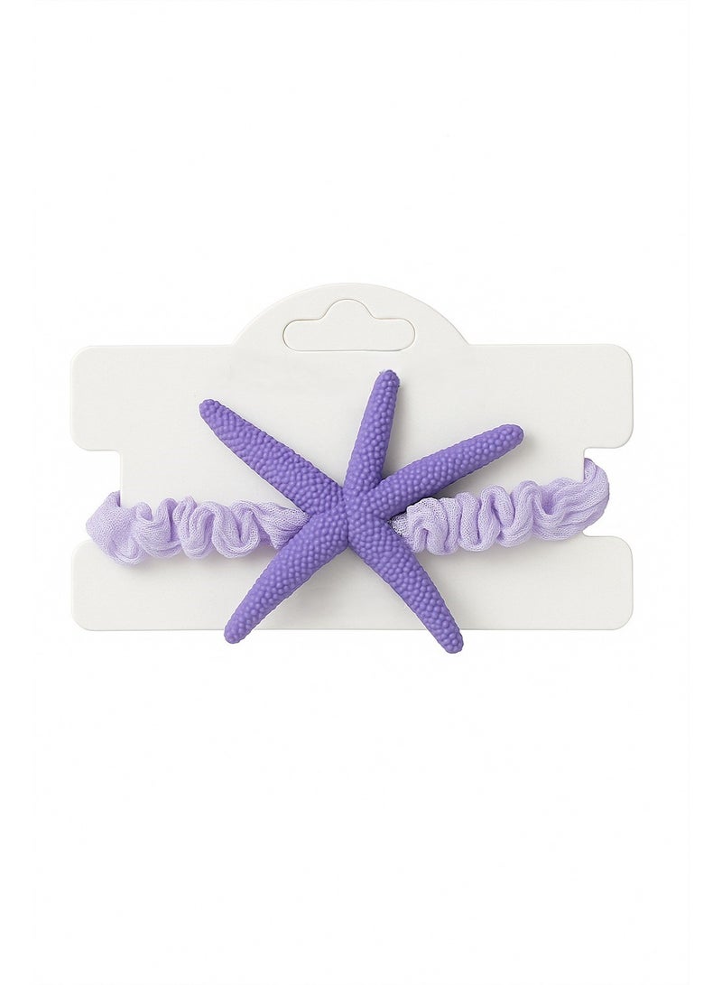 Starfish Accent Hair Tie F-3-PURPLE