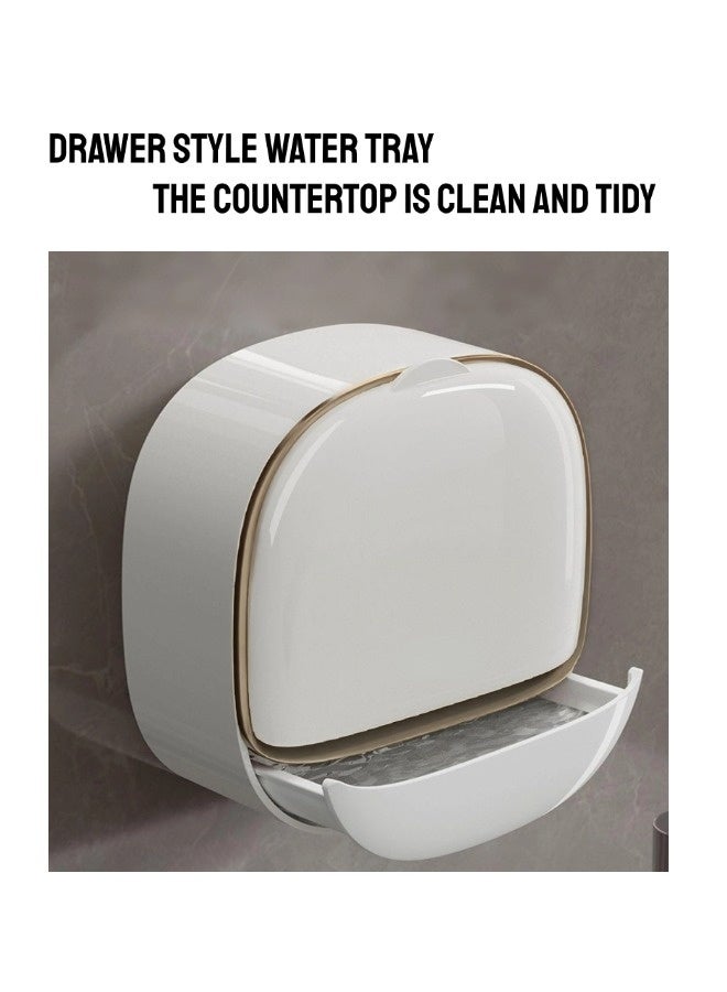 شيبشيب حامل صابون عام للحمام، صحن صابون مع تصريف، صندوق صابون جداري للتثبيت، علبة صابون للحمام أو حوض الاستحمام أو حوض المطبخ - Image 4