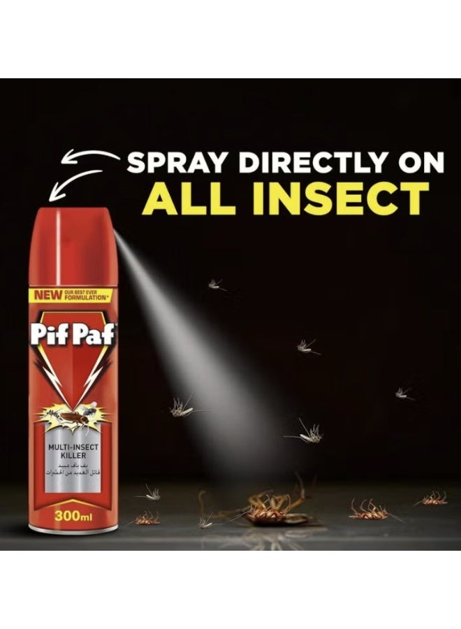 Pif Paf Multi-Insect Killer Spray – Set of 3 Aerosol Cans | Fast & Effective Insect Control - Image 3