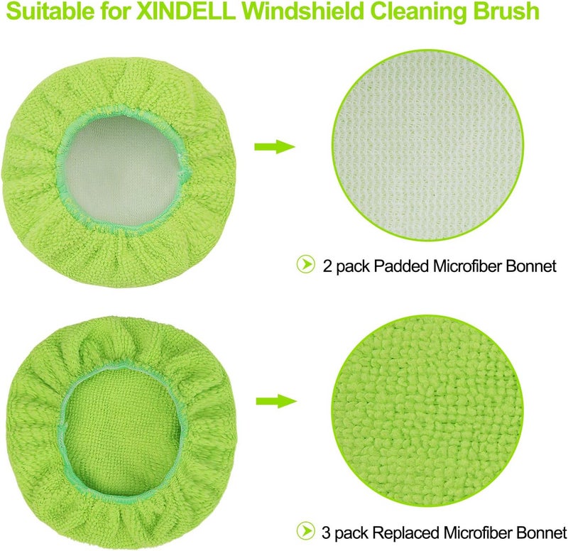 X XINDELL Car Care Product for Moisture Removal Cleaning Square Green XD-Microfiber Bonnet - Image 3