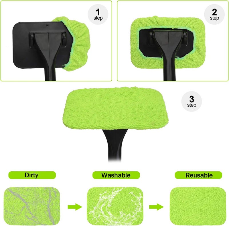 X XINDELL Car Care Product for Moisture Removal Cleaning Square Green XD-Microfiber Bonnet - Image 4