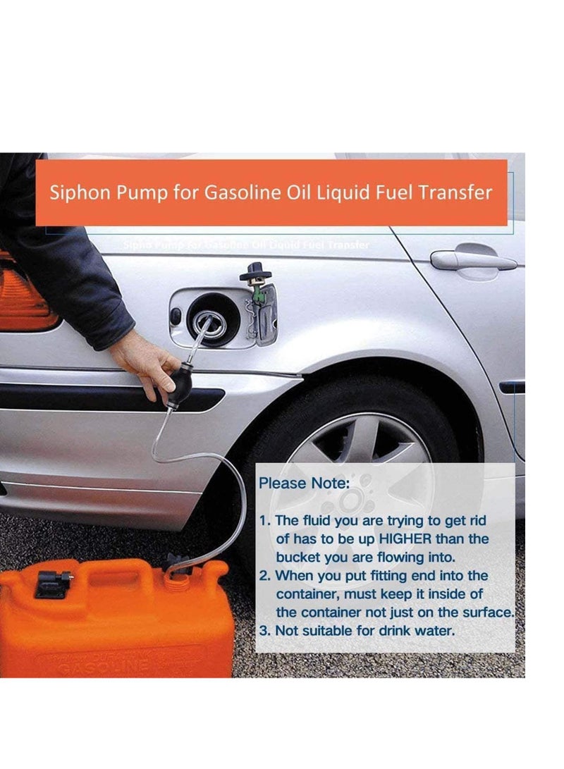 Car Fuel Tank Sucker Gasoline Absorber, Car Fuel Transfer Pump, Gasoline Siphone Hose, Car Fuel Transfer, Newest Siphon Hand Pump, for Gas Gasoline Petrol Diesel Oil Liquid Water Fish Tank
