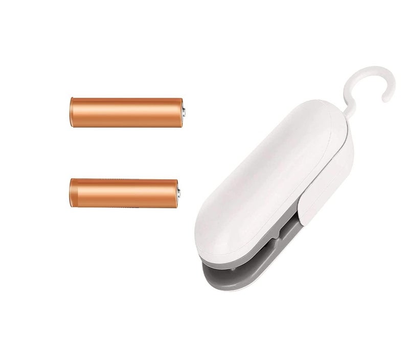 Vivatra (Pack of 1 with Cell) Portable Heat Sealer Mini Sealing Machine for Food Storage Vacuum Bag, Chip, Plastic, Snack Bags, Package Home Closer Storage Tool(Multi-White) - Image 1