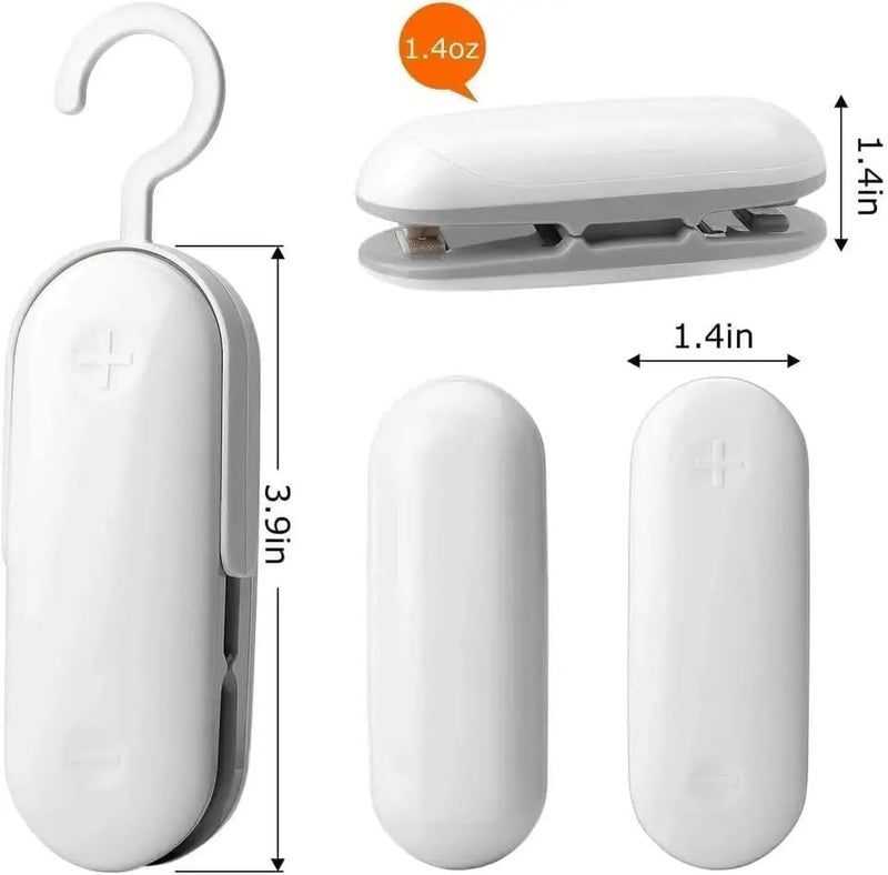 Vivatra (Pack of 1 with Cell) Portable Heat Sealer Mini Sealing Machine for Food Storage Vacuum Bag, Chip, Plastic, Snack Bags, Package Home Closer Storage Tool(Multi-White) - Image 2