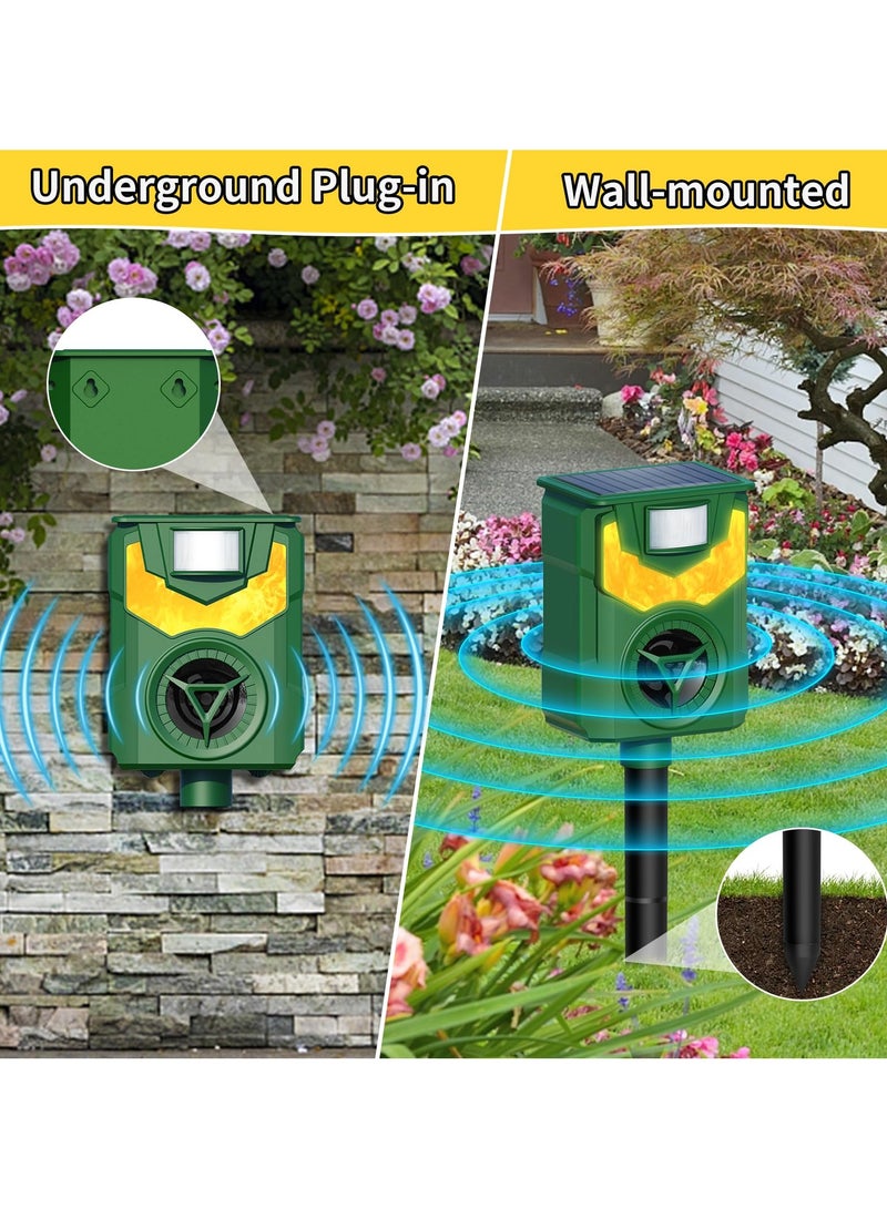 Generic 2025 Upgraded Solar Ultrasonic Animal Repellent Cat Raccoon Deer Coyote Squirrel Skunk Fox Armadillo Rat Deterrent with Motion Activated Waterproof LED Flash, Easy Setup for Outdoor Protection  - Image 5