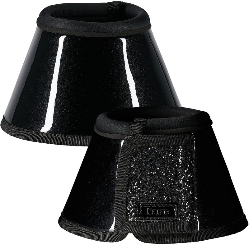 HORZE Bell Boots with Glitter  Black  L - Image 1
