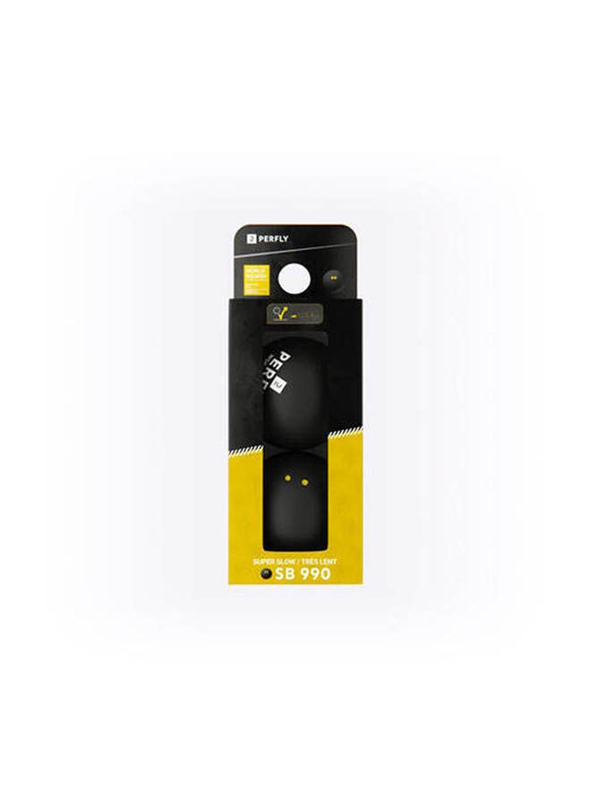 PERFLY Double Yellow Dot Squash Balls Sb 990 Twin-Pack  - Image 1