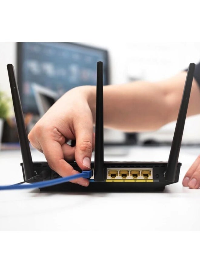 كابل CAT6 UTP أزرق بطول 305 متر، كابل بالجملة، 23 AWG للاتصالات والشبكات - (UTP) كابل Cat 6 ذاتي اللف عالي السرعة، يتضمن 6 مقابس RJ45 (CAT6 UTP عادي، 305 متر) - Image 4