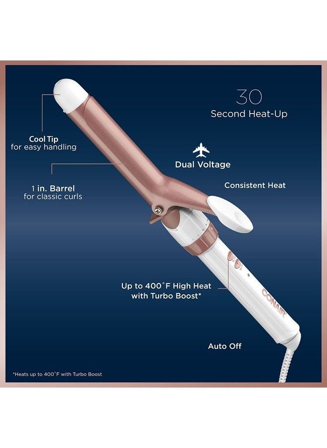 CONAIR Double Ceramic 1-Inch Curling Iron, 1-inch barrel produces classic curls – for use on short, medium, and long hair  - Image 4