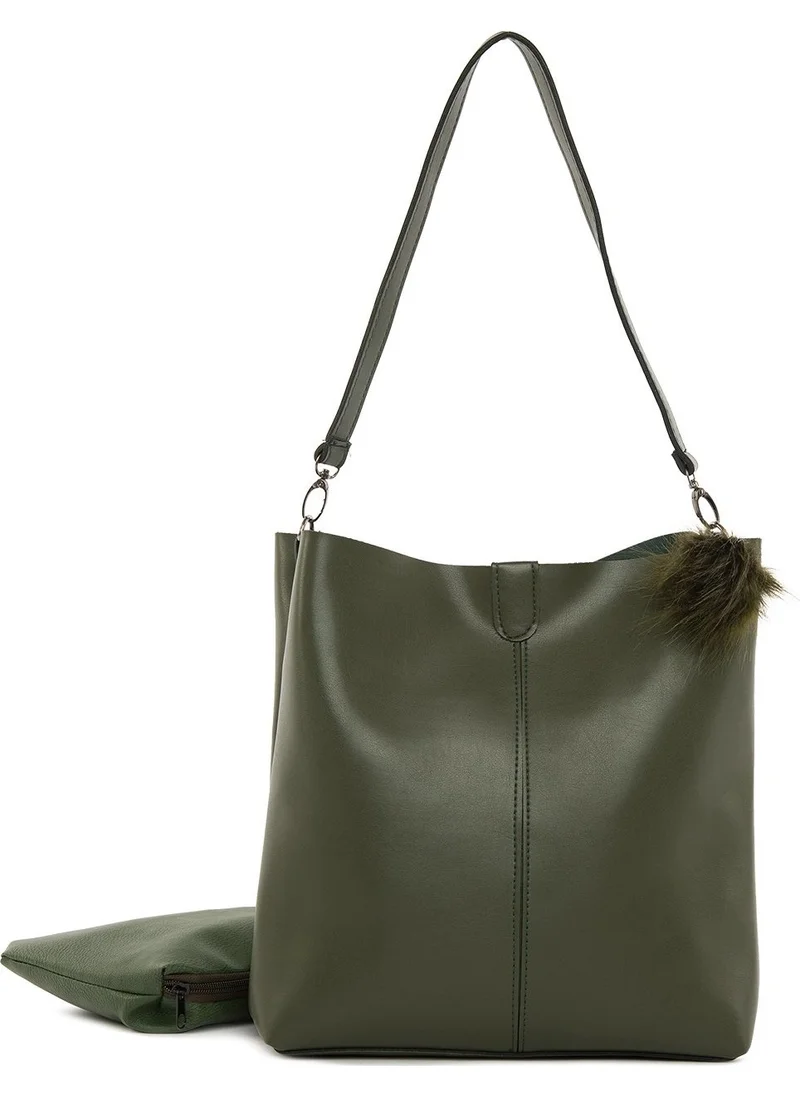 Bagmori Khaki Magnet Snap Bag