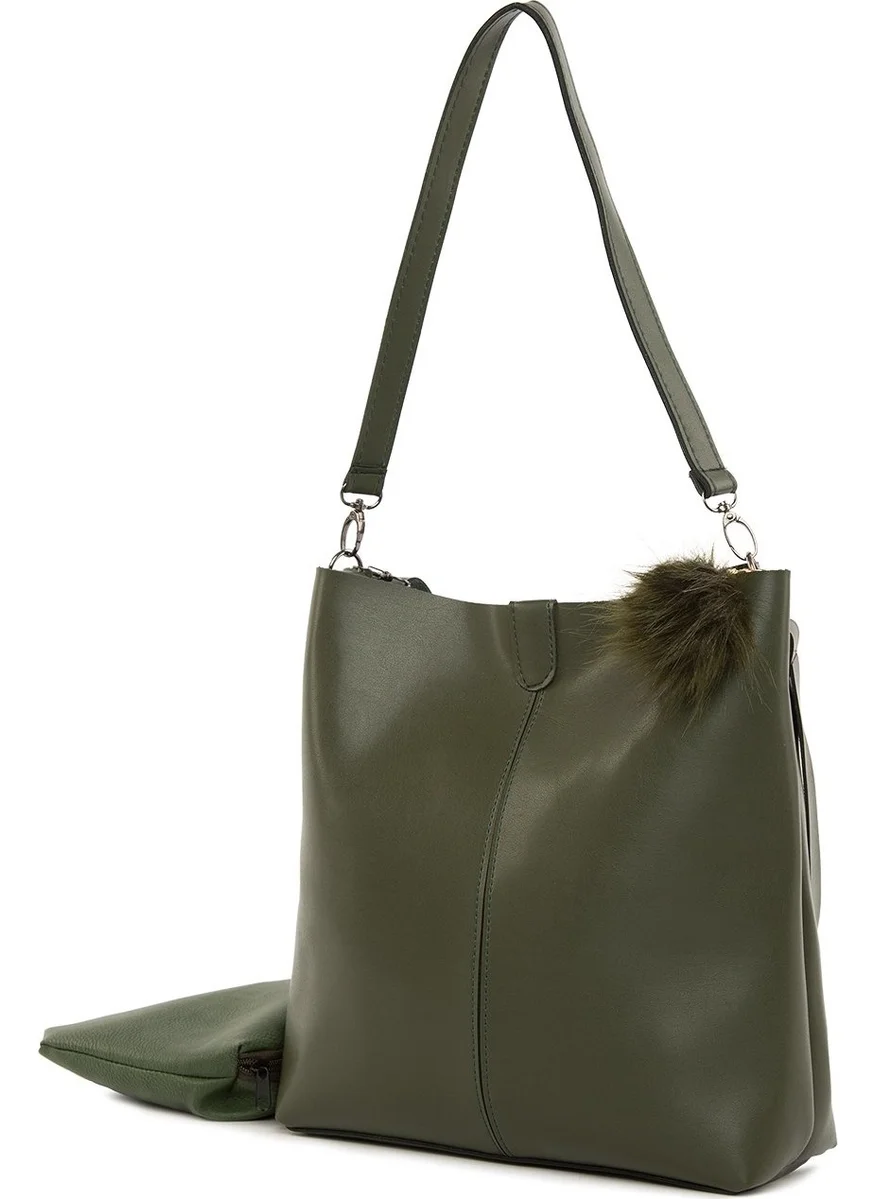 Bagmori Khaki Magnet Snap Bag