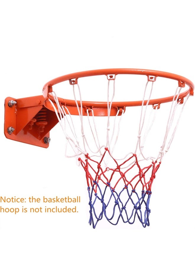 HOMESTAR 2 Pcs Heavy Duty White Basketball Hoop Net, 12 Loop Standard Indoor or Outdoor Nylon Braided Duty Net, Strong and Durable - Image 2