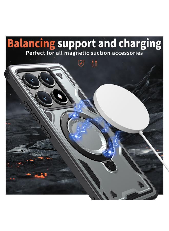 erorex Case For Xiaomi 14T PC Hybrid TPU Armor MagSafe Ring Holder Phone Case - Image 3