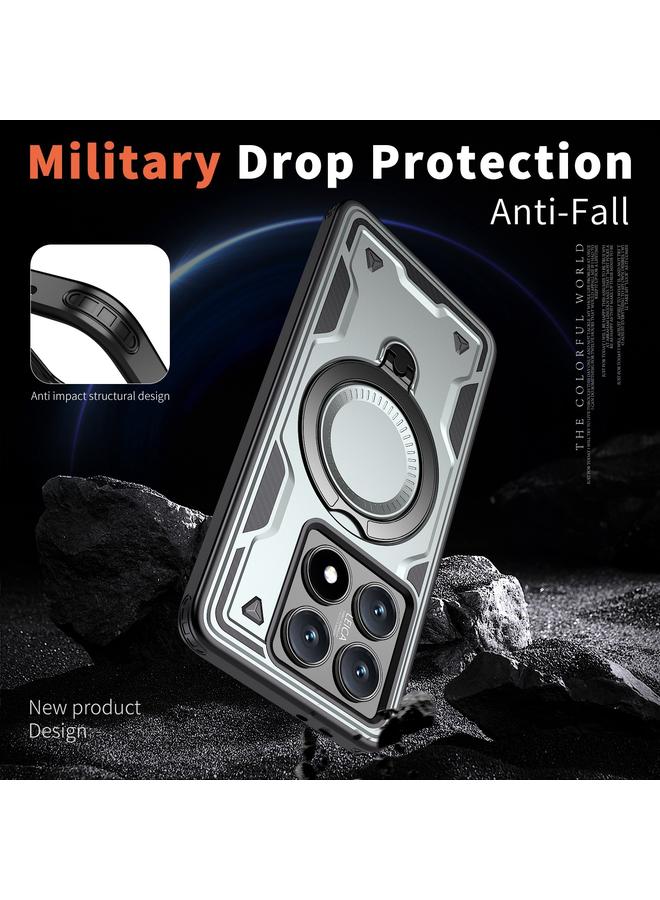 erorex Case For Xiaomi 14T PC Hybrid TPU Armor MagSafe Ring Holder Phone Case - Image 4