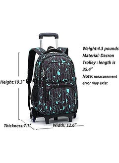 Generic Kids Rolling Backpacks Fashion Printed Trolley School Bags Large Capacity Wheeled Kids' Luggage Bag  - Image 2