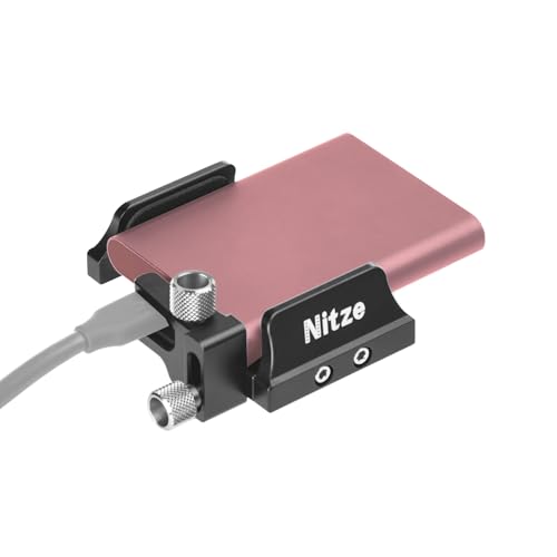 Nitze Universal SSD Mount for Samsung T5 / T7 / T7 Shield / T9 and SanDisk, with USB-C Cable Clamp, Compatible with 45 to 60mm Wide SSDs - N42C - Image 1