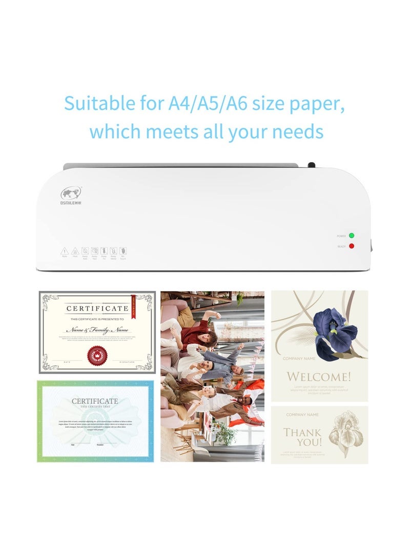 OSMILE SL289 Desktop Laminator Machine Set, A4 A5 A6 Size Hot And Cold Laminating Machine 2 Roller System 9 inches Max Width Suitabe for A4/A5/A6 Laminating Pouches for Home Office School Supplies - Image 4